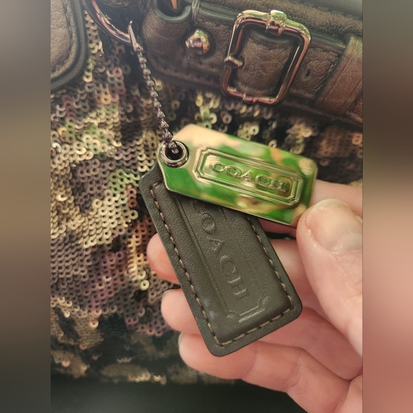 Coach Madison Sophia Ocelot Sequin Satchel Crossbody Mini (18638) RARE! - Picture 8 of 16